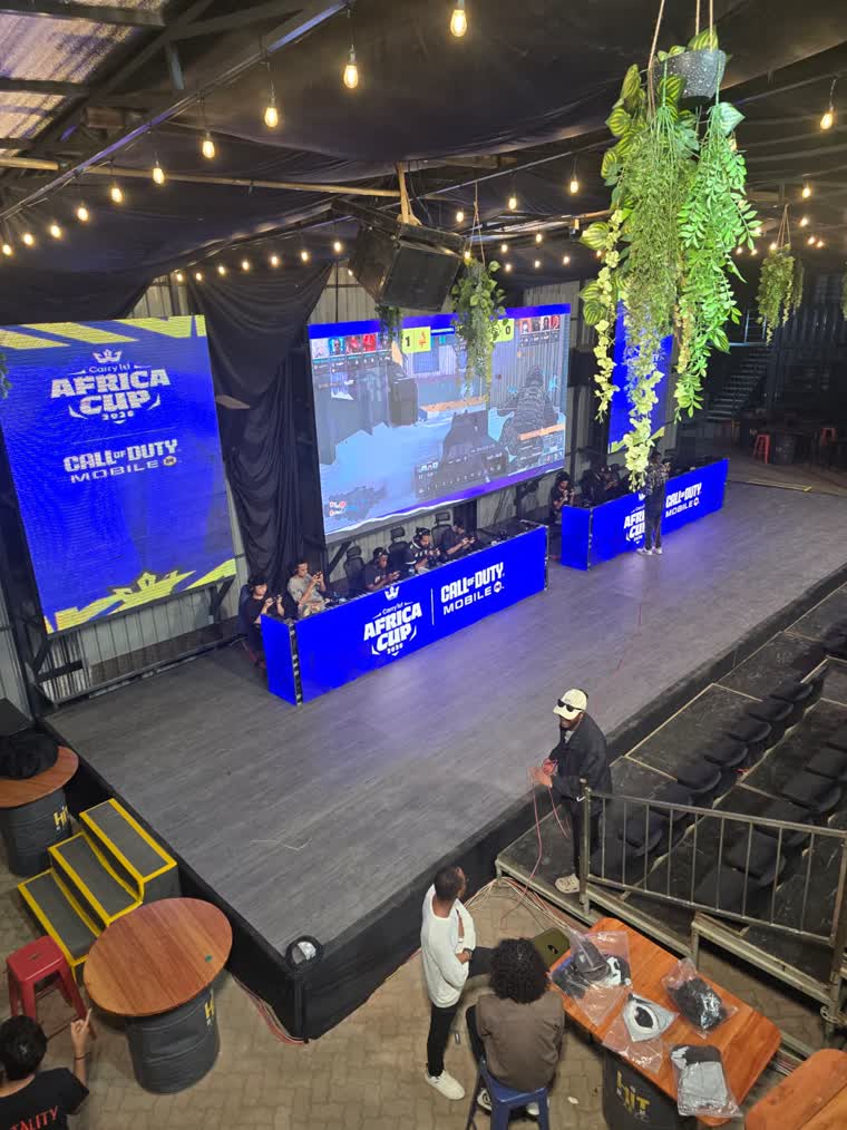 Elevated wide of the Africa Cup esports stage